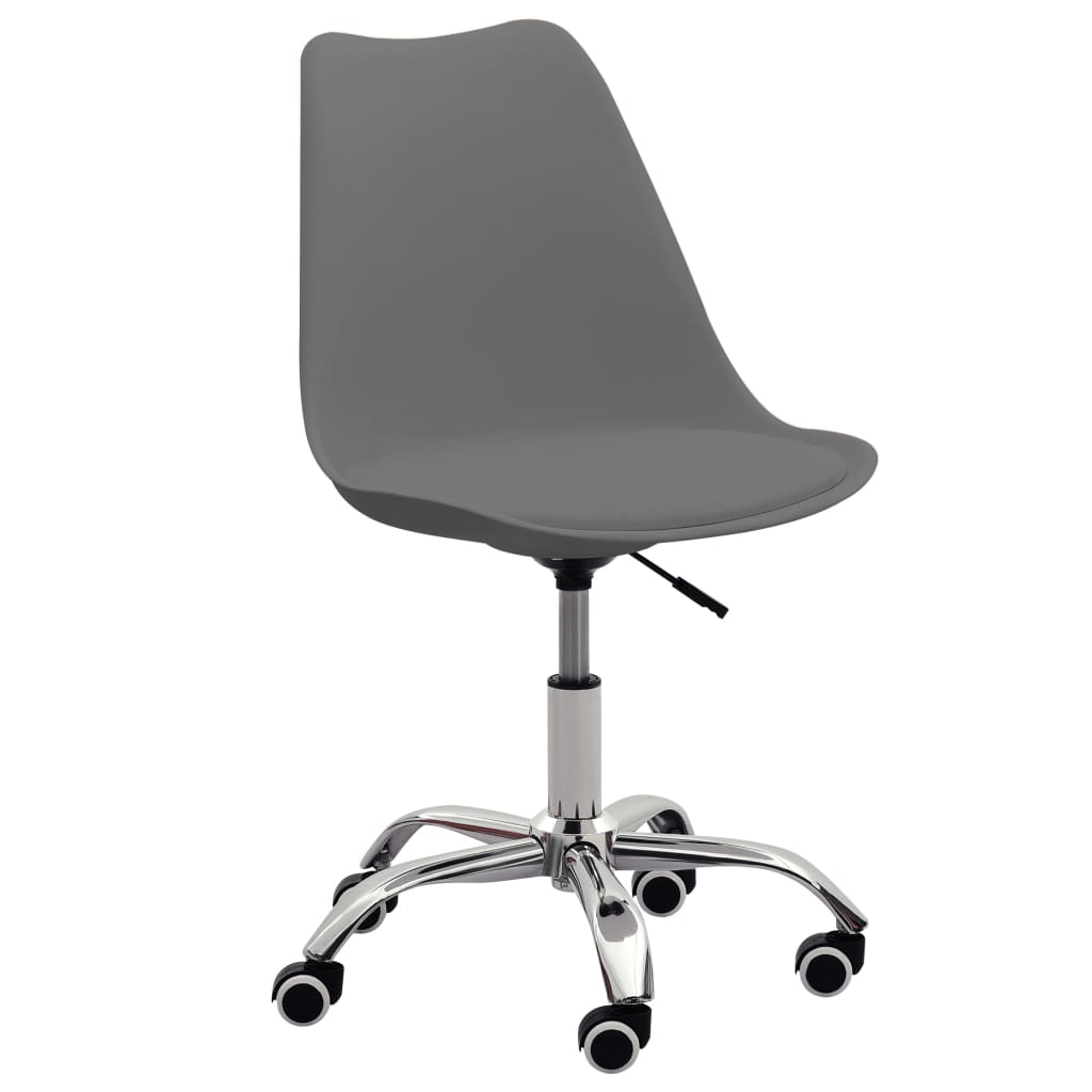 Kancelářské židle 2 ks šedé umělá kůže