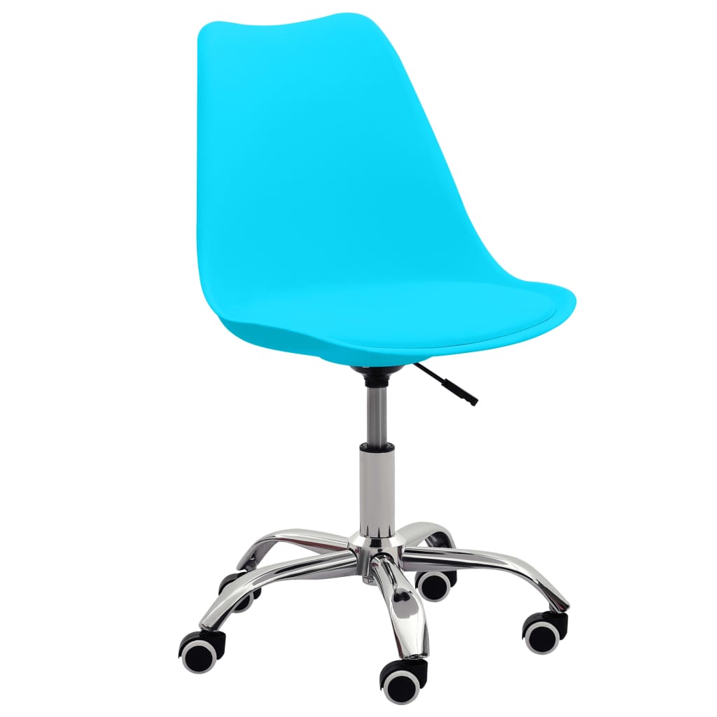 vidaXL Chaises de bureau 2 pcs Bleu Similicuir