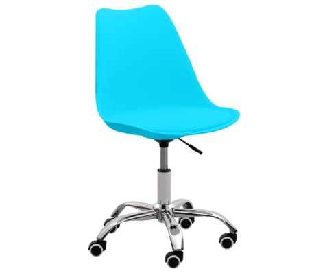 vidaXL Chaises de bureau 2 pcs Bleu Similicuir