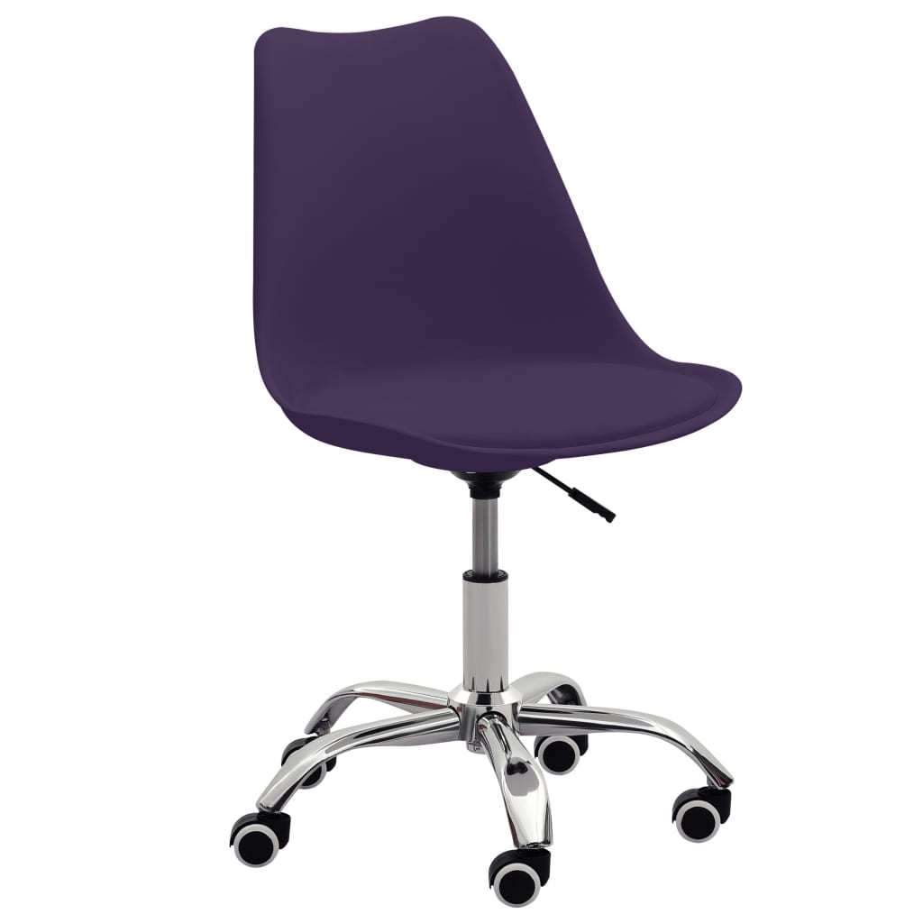 vidaXL Biuro kėdės, 2vnt., violetinės spalvos, dirbtinė oda