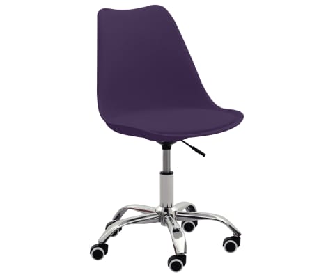 vidaXL Cadeiras de escritório 2 pcs couro artificial roxo