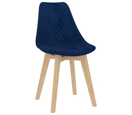 vidaXL Eetkamerstoelen 2 st fluweel blauw