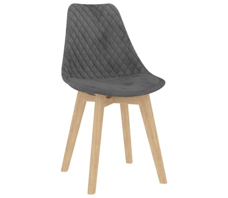 vidaXL spisebordsstole 4 stk. fløjl grå