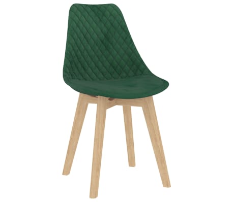 vidaXL Chaises à manger lot de 2 Vert foncé Velours