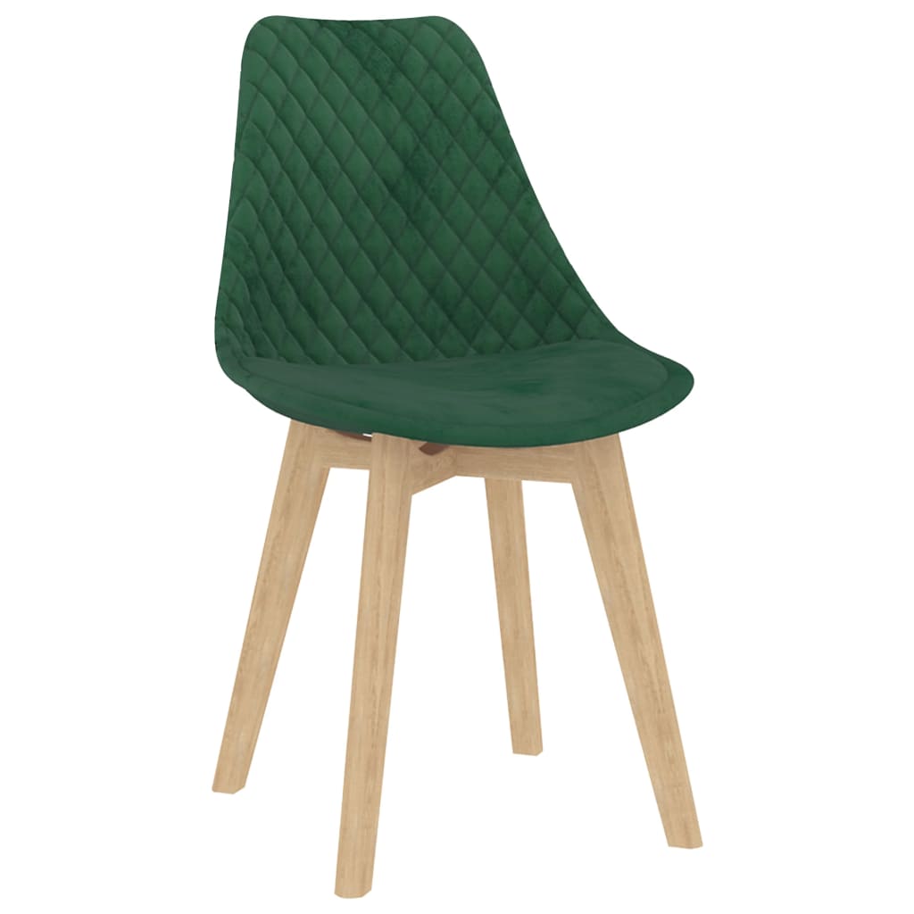 

vidaXL Eetkamerstoelen 4 st fluweel donkergroen