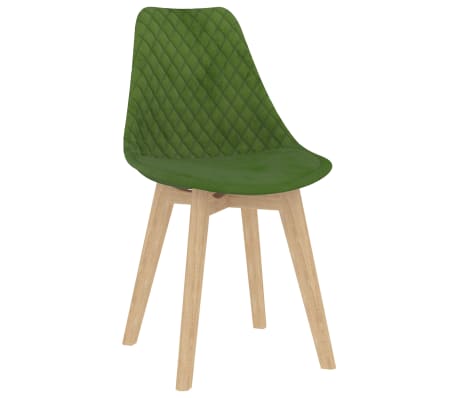 vidaXL Chaises à manger lot de 4 vert clair velours