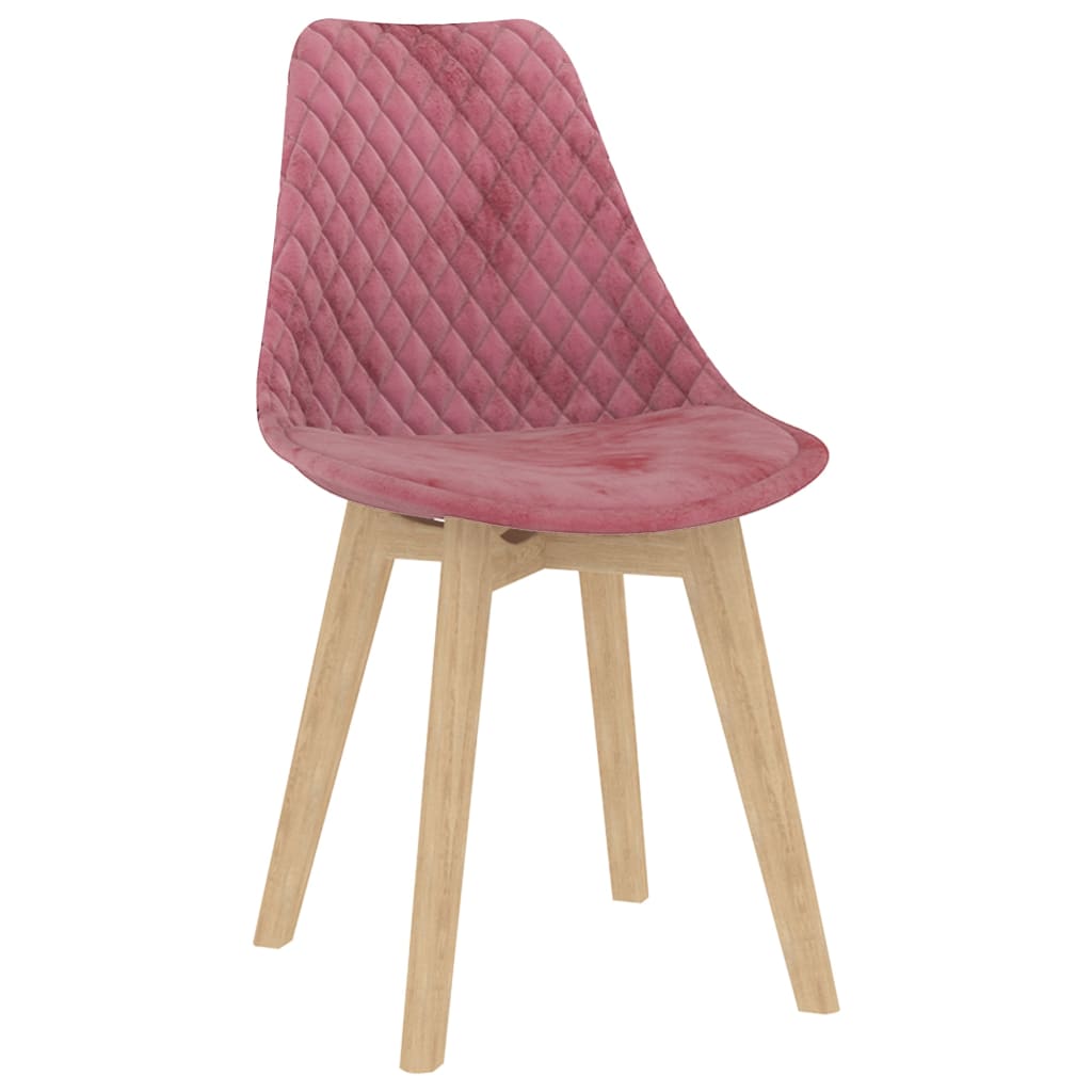 vidaXL Chaises à manger lot de 2 Rose Velours