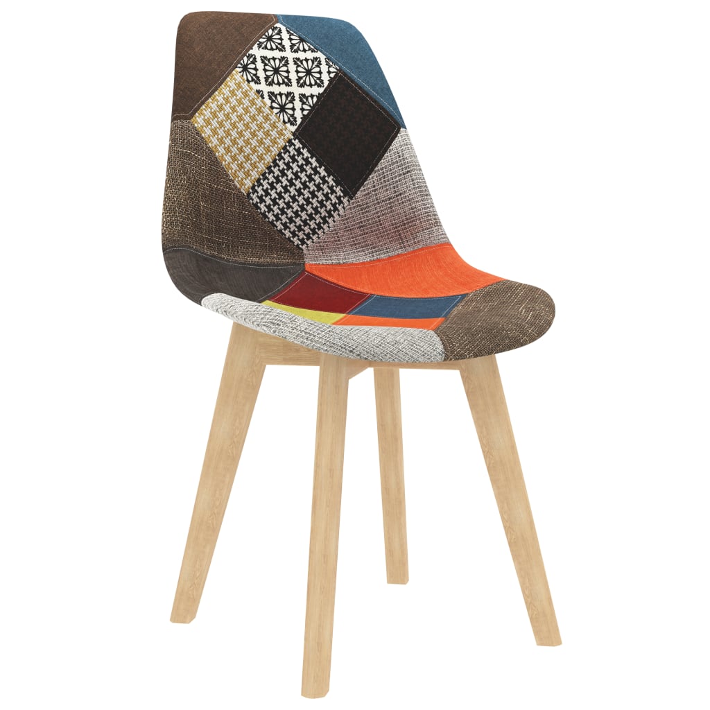 vidaXL Esszimmerstühle 4 Stk. Patchwork-Design Mehrfarbig Stoff