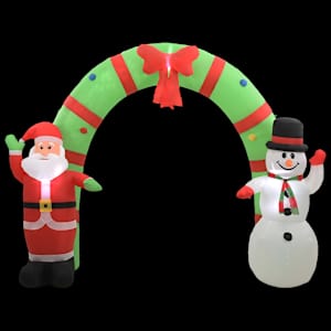 Vánoční nafukovací Santa a sněhulák brána LED 300 x 90 x 223 cm - obrázek 3