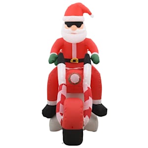 Vánoční nafukovací Santa Claus na motorce s LED IP44 160 cm - obrázek 4