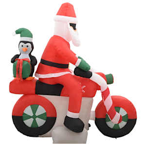 Vánoční nafukovací Santa Claus na motorce s LED IP44 160 cm - obrázek 5