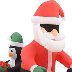 Vánoční nafukovací Santa Claus na motorce s LED IP44 160 cm - obrázek 6