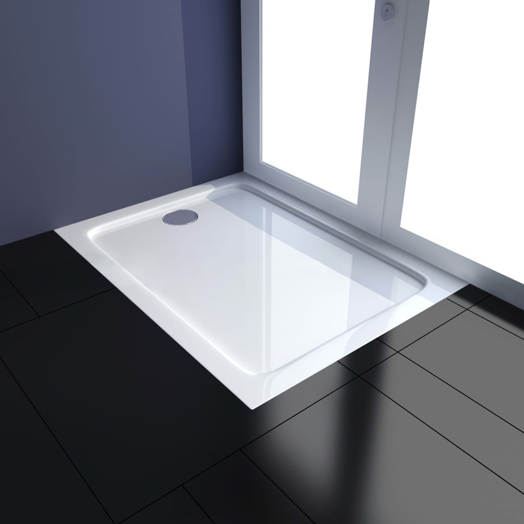 vidaXL Shower Base Tray ABS White 70x90 cm