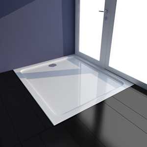 vidaXL Du&scaron;o padėklas, baltos spalvos, 80x90cm, ABS