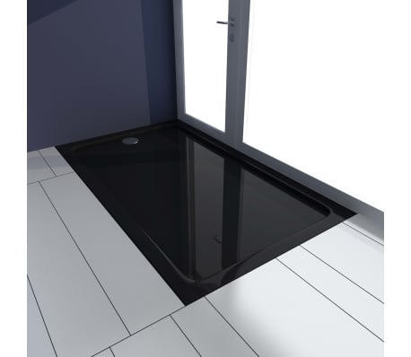 vidaXL Plato de ducha ABS negro 70x120 cm