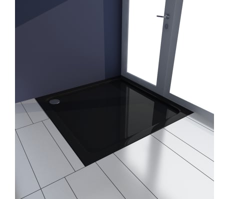 vidaXL Plato de ducha ABS negro 80x80 cm