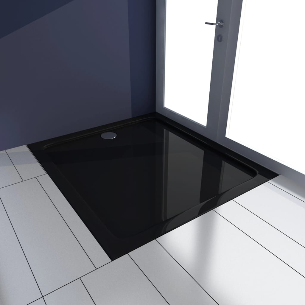 vidaXL Shower Base Tray ABS Black 80x90 cm