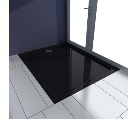 vidaXL fekete ABS zuhanytálca 80 x 100 cm