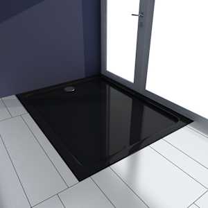 vidaXL Du&scaron;o padėklas, juodos spalvos, 80x100cm, ABS