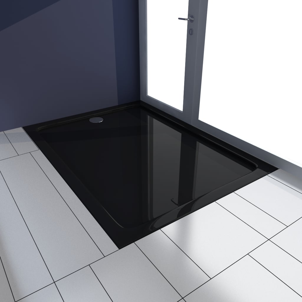 vidaXL Shower Base Tray ABS Black 80x110 cm