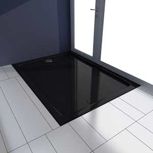 vidaXL Du&scaron;o padėklas, juodos spalvos, 80x110cm, ABS