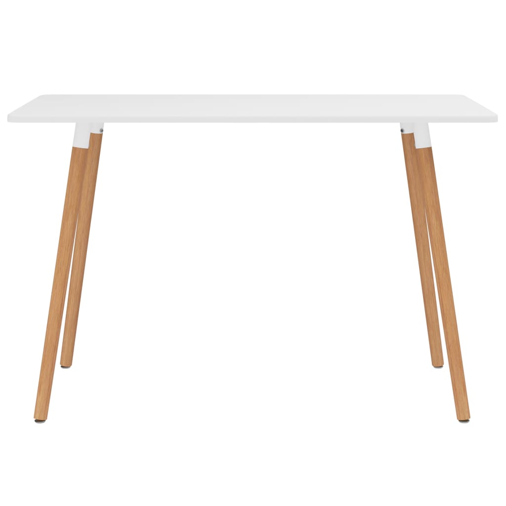 vidaXL virtuves galds, balts, 120x60x75 cm, metāls