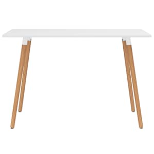 vidaXL Valgomojo stalas, baltos spalvos, 120x60x75cm, metalas