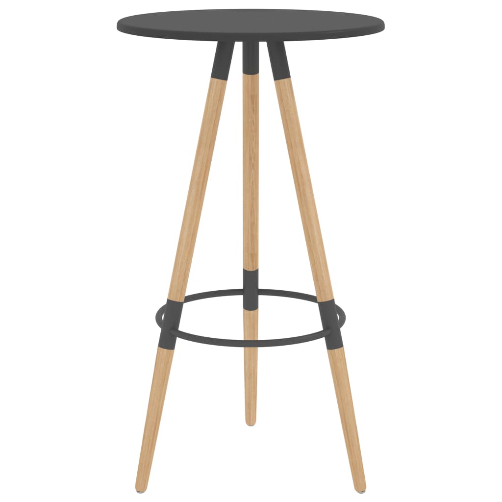 

vidaXL Bartafel 60x103 cm MDF en massief beukenhout grijs