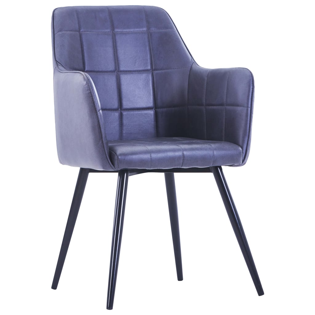 

vidaXL Eetkamerstoelen 4 st kunstsuède grijs