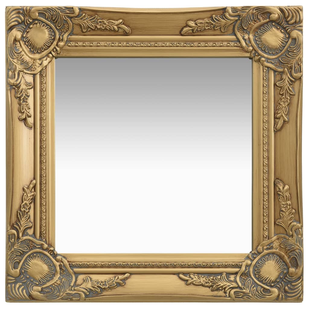 vidaXL Oglindă de perete în stil baroc, auriu, 40 x 40 cm vidaXL