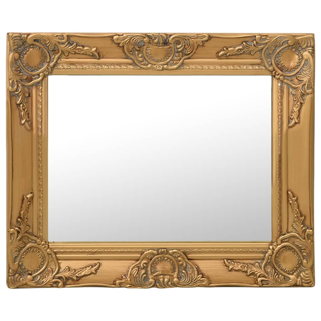 Image of vidaXL Wall Mirror Baroque Style 50x40 cm Gold