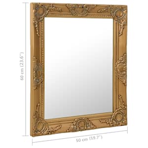 Nástěnné zrcadlo barokní styl 50 x 60 cm zlaté - obrázek 6