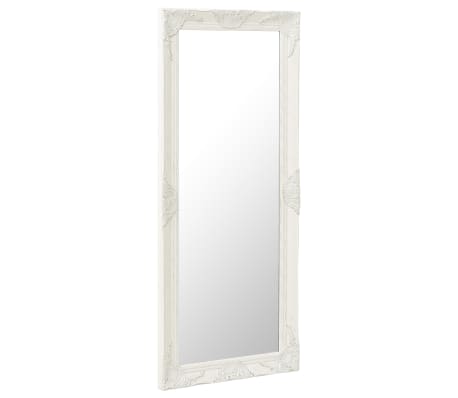 vidaXL Miroir mural style baroque 50x120 cm Blanc