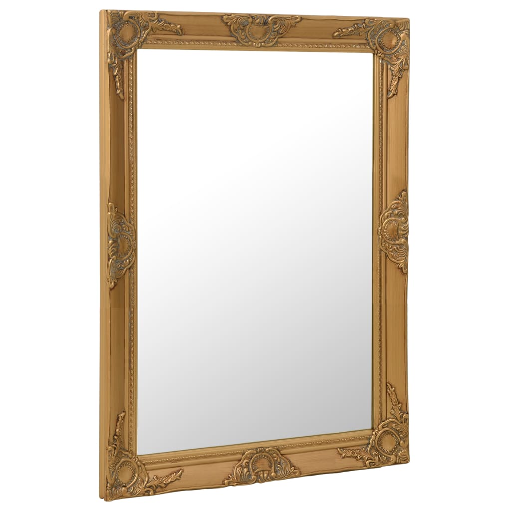 vidaXL Nástěnné zrcadlo barokní styl 60 x 80 cm zlaté