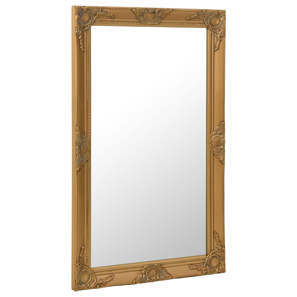 vidaXL Wall Mirror Baroque Style 60x100 cm Gold