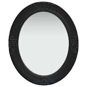 Stensko ogledalo v baročnem stilu 50x60 cm črno
