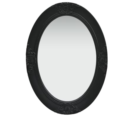 vidaXL Wandspiegel Barock 50x70cm Schwarz Spiegel Hängespiegel