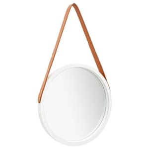 vidaXL seinapeegel rihmaga 40 cm, valge