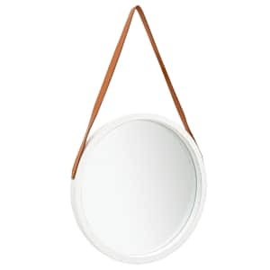 vidaXL seinapeegel rihmaga 50 cm, valge