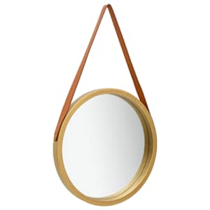 vidaXL seinapeegel rihmaga 50 cm, kuldne