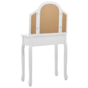Toaletní stolek se stoličkou bílý 65x36x128 cm pavlovnia MDF - obrázek 6