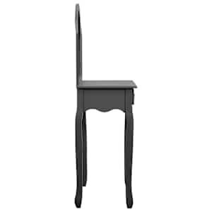 Toaletní stolek se stoličkou šedý 65x36x128 cm pavlovnia MDF - obrázek 5