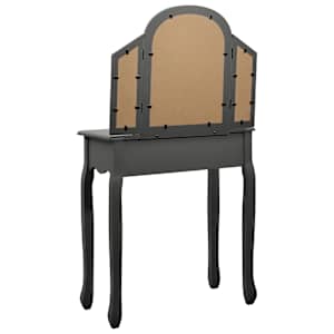 Toaletní stolek se stoličkou šedý 65x36x128 cm pavlovnia MDF - obrázek 6