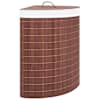 vidaXL bambusest nurga pesukorv, pruun 60 l