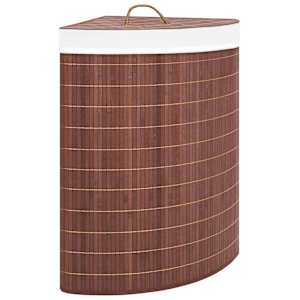 vidaXL bambusest nurga pesukorv, pruun 60 l