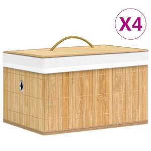Bambusové úložné boxy 4 ks