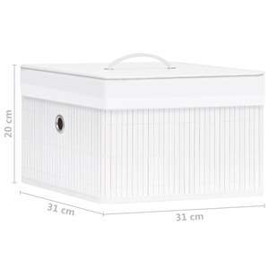 Bambusové úložné boxy 4 ks bílé - obrázek 9