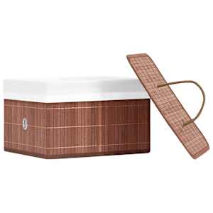 Bambusové úložné boxy 4 ks hnědé - obrázek 4