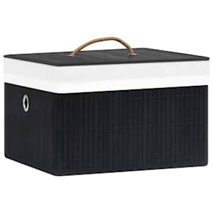 Bambusové úložné boxy 4 ks černé - obrázek 2
