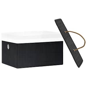 Bambusové úložné boxy 4 ks černé - obrázek 4